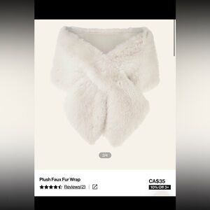 Azazie Plush Cream Faux Fur Wrap